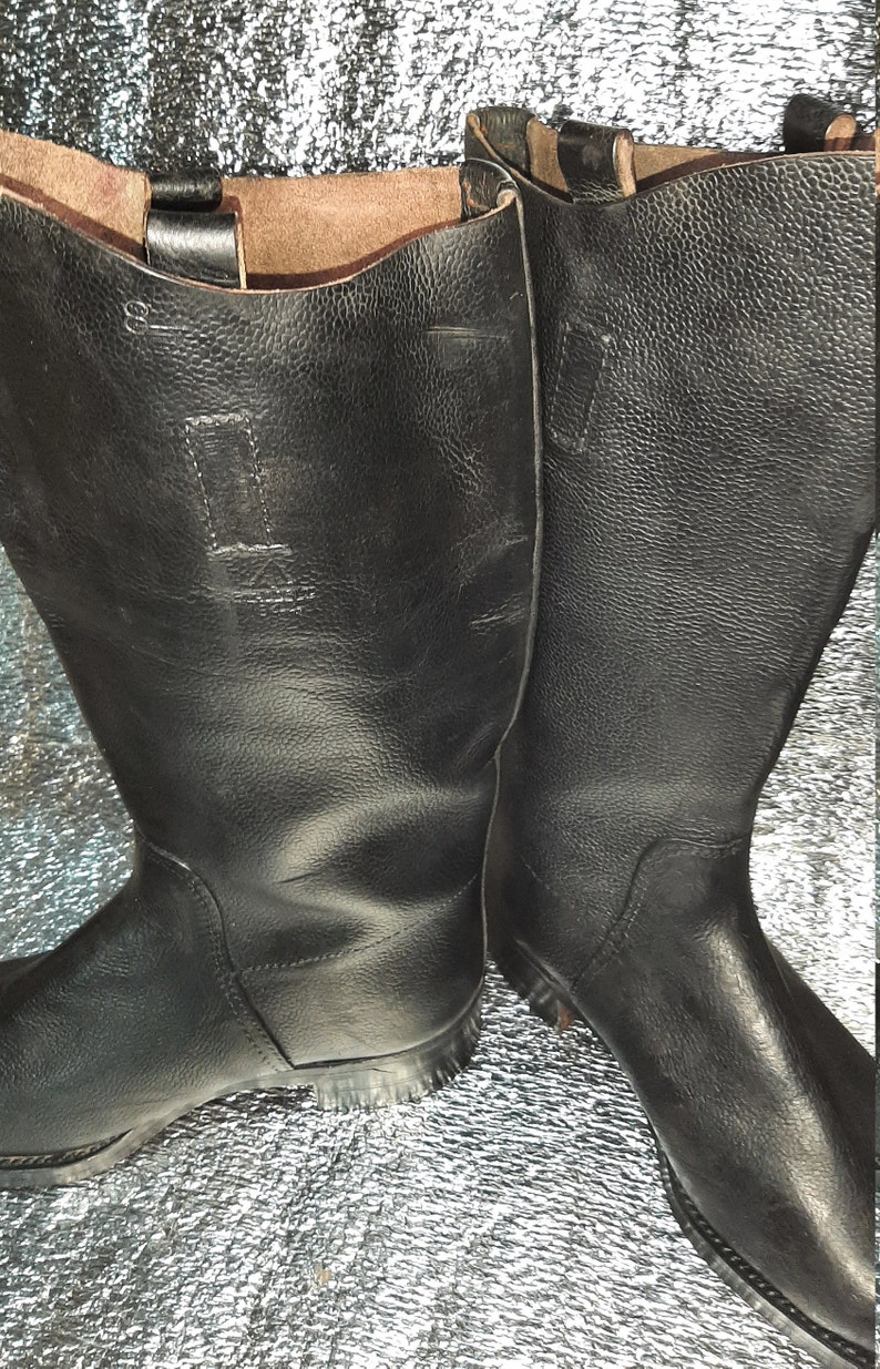 Vintage Vintage Leather Riding Boots 1940s Etsy