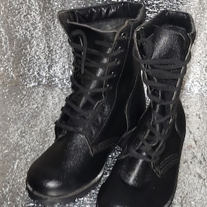 Vintage military boots with laces special forces Ukrainian army