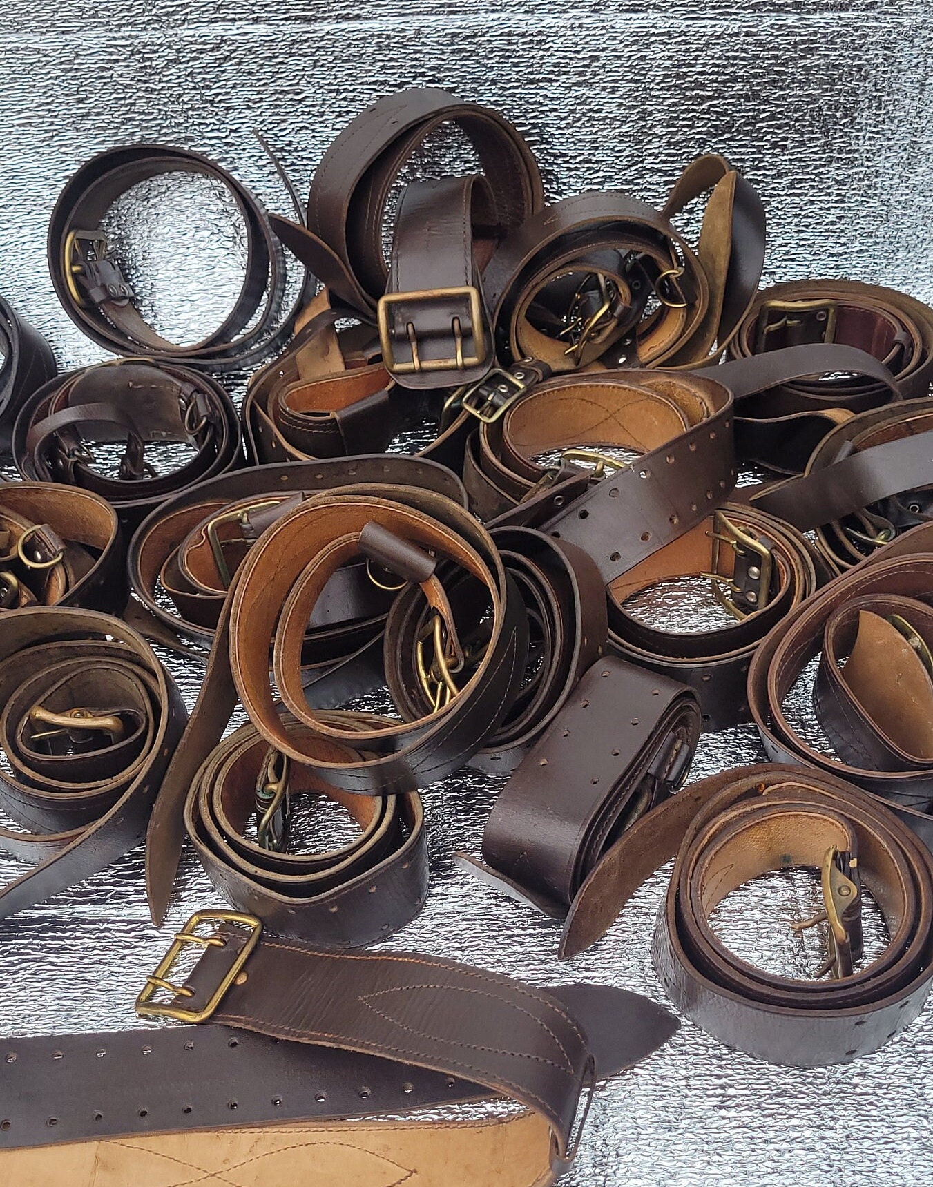 70s Leather Belt Wide Brown - Etsy display picture 1