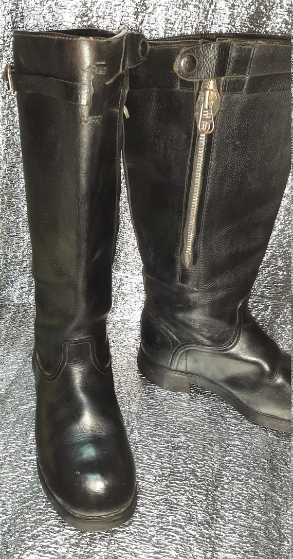 Soviet military winter leather boots USSR Air For… - image 3