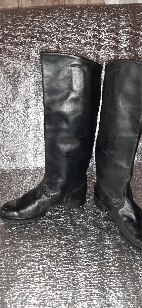 Chrome Boots Officer Soviet Army USSR - image 2
