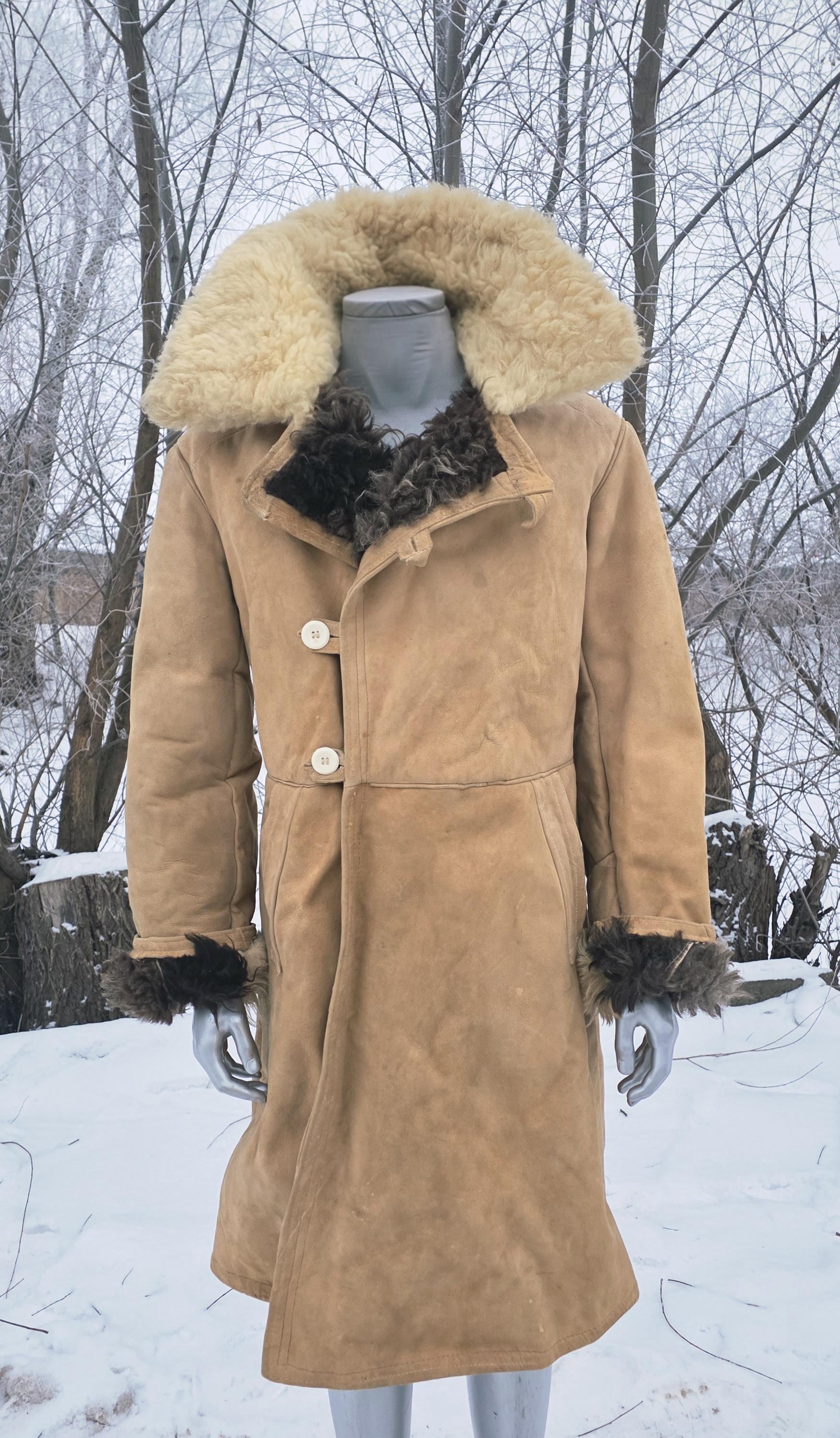 Vintage Soviet USSR Bekesha Winter Coat, Warm Old-era Heritage