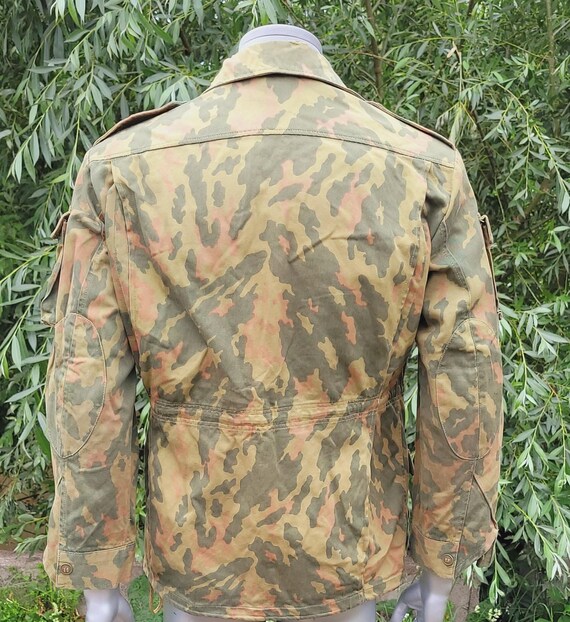 Vintage green patterned field jacket, 1990s cotto… - image 8