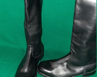 Soviet Army Officers high Chrome leather Boots USSR Military riding Chrome boots horse riding.