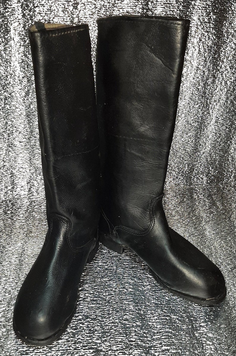 Vintage Military Leather Boots USSR Army - Etsy