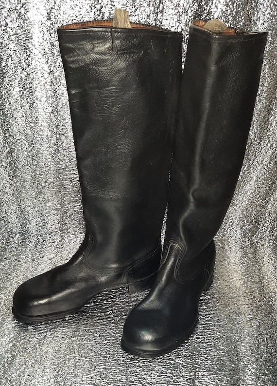 Vintage Rare Soviet Leather Boots USSR 1950s | Etsy