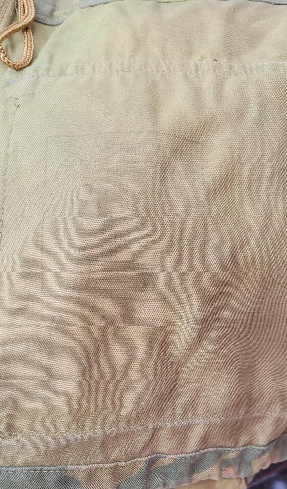 Vintage green patterned field jacket, 1990s cotto… - image 7