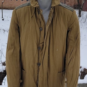 Rare Soviet military soldier pea jacket padded jacket USSR army 1970s