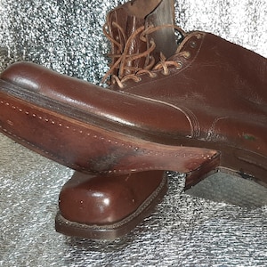 Rare leather lace-up shoes 1940s Size 46