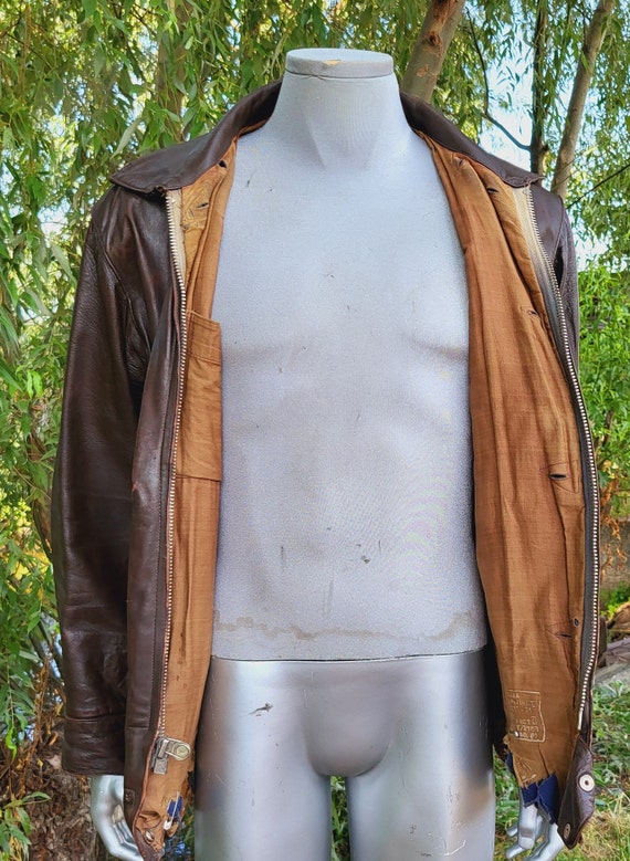 Buy Vintage 1980s Shevretka Leather Jacket, Brown Zip Front Retro