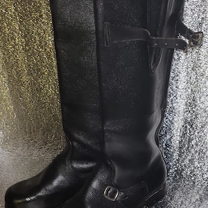 Seltene hohe Militärstiefel aus Vintage-Leder UdSSR-Armee