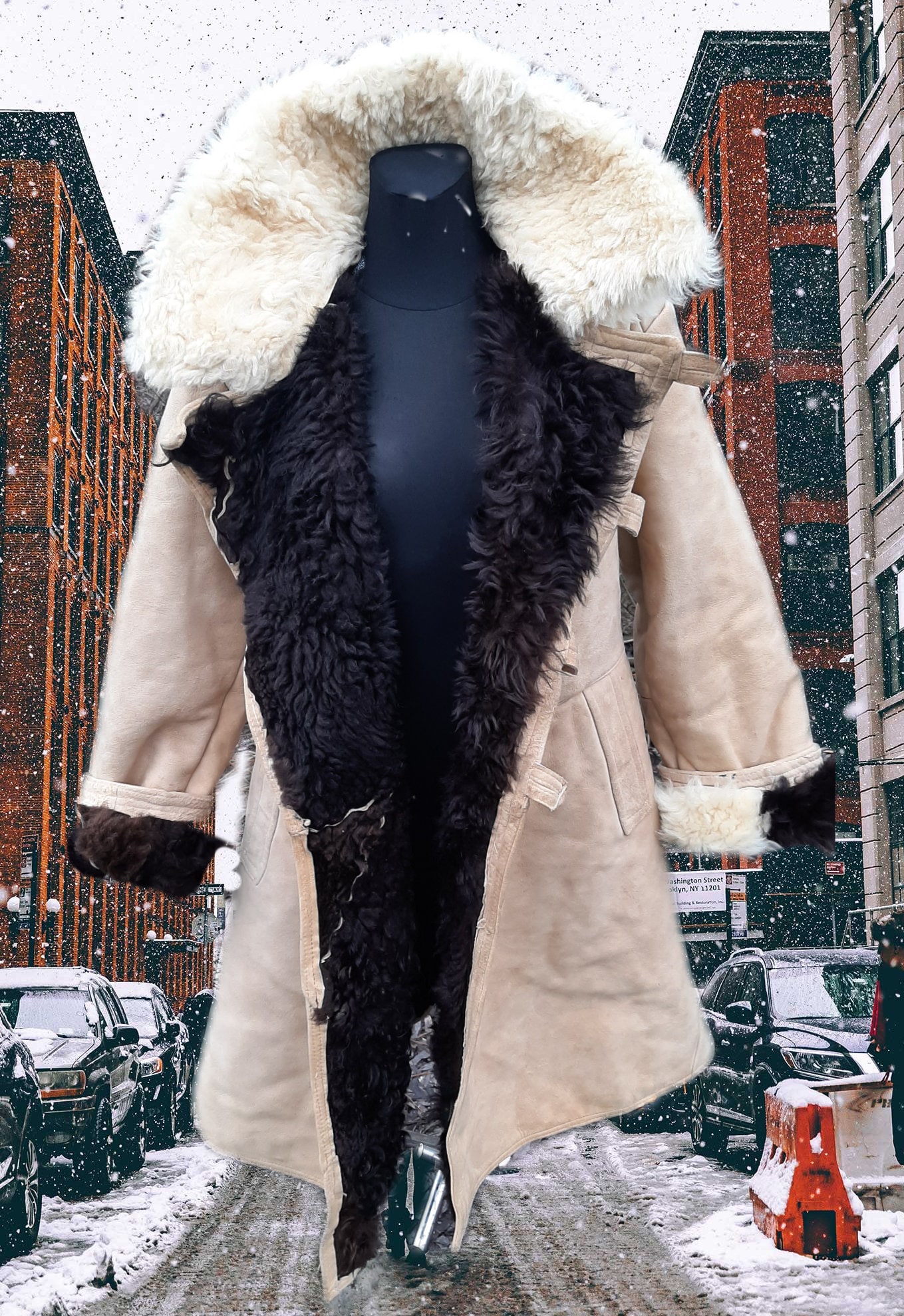 Bulgarian wool and sheepskin coat best sale