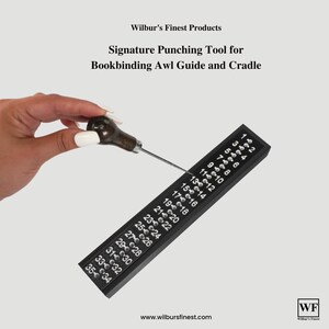 Signature Punching Tool for Bookbinding W/ an Awl Guide and Cradle - Etsy
