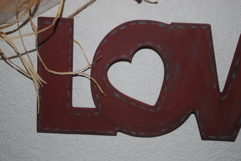 LOVE Wooden Word Wall Art Wood Love Wall Hanging Home Decor Etsy