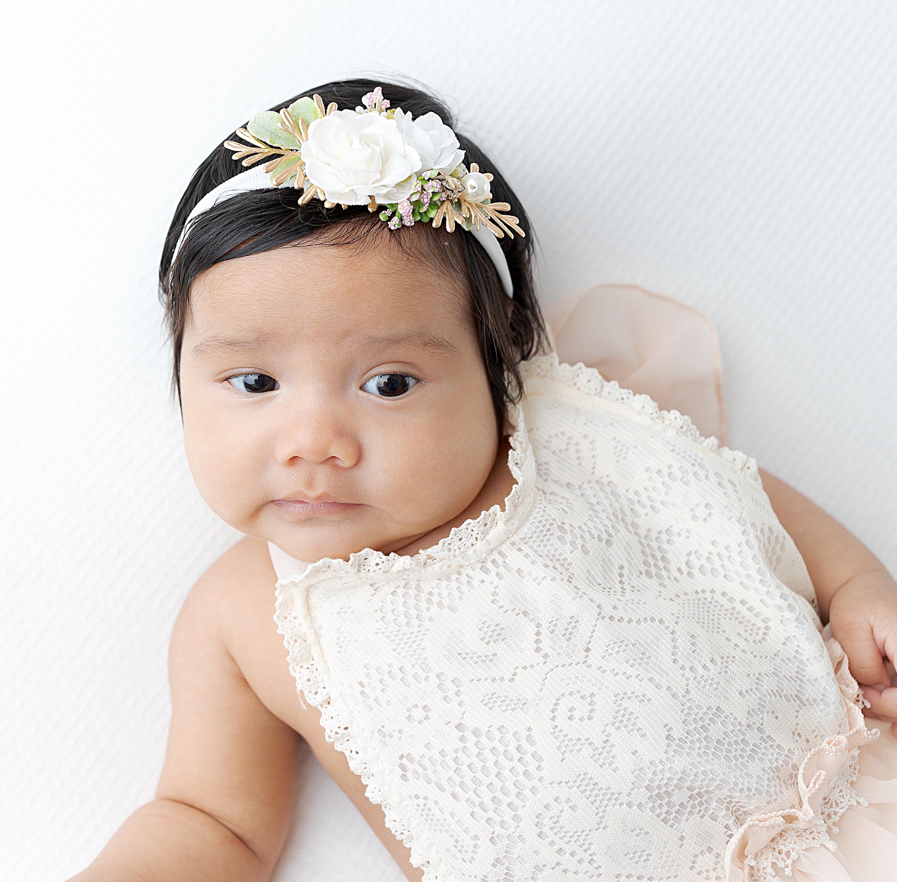 Baby Girl Headbands, Newborn Headband, Flower Girl Headbands 