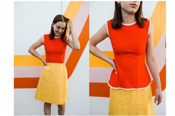 Vintage 1960s/1970s Orange Top