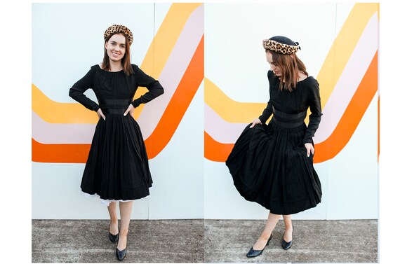 1950s Black Dress