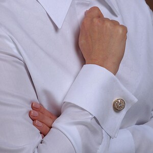 Premium Non-iron Oxford Women’s Shirt - French Cuff, High Collar ...