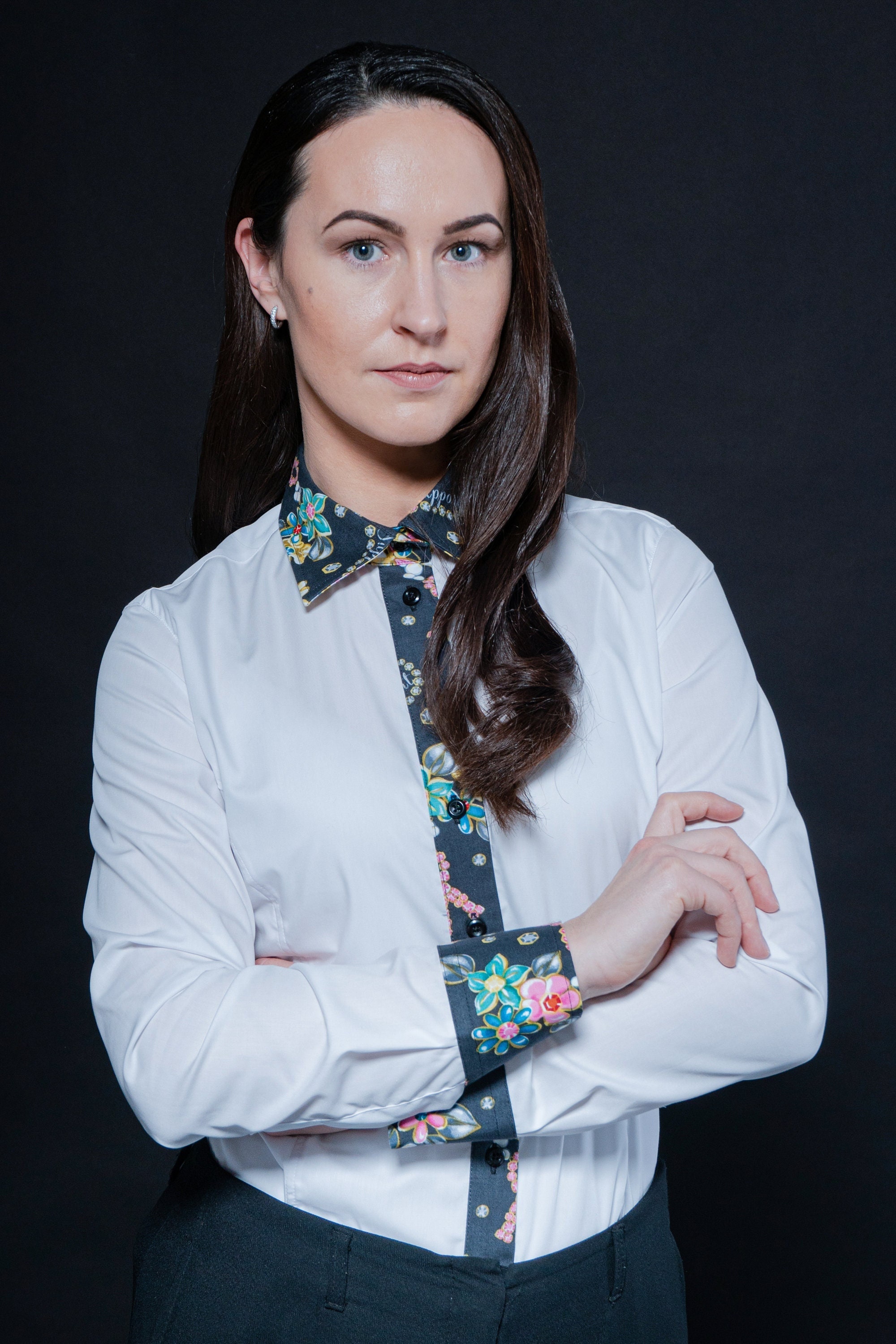 White Blouse for Women White Button 