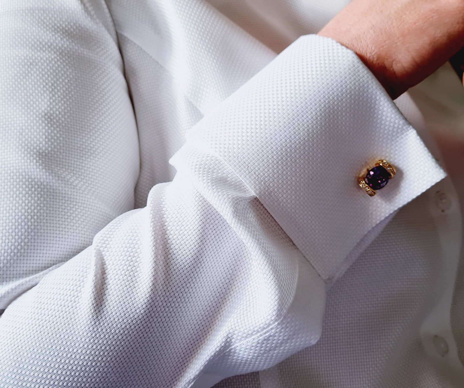 White blouse french cuff blouse women button up shirt women Etsy