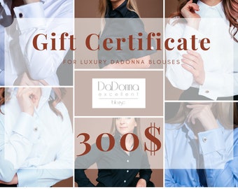 Digital etsy gift card for DaDonna shop for 300 USD, Etsy gift certificate, gifts for women who has everything, Christmas gift for women