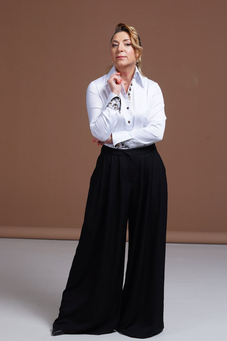 Designer women’s white shirt for office and formal wear