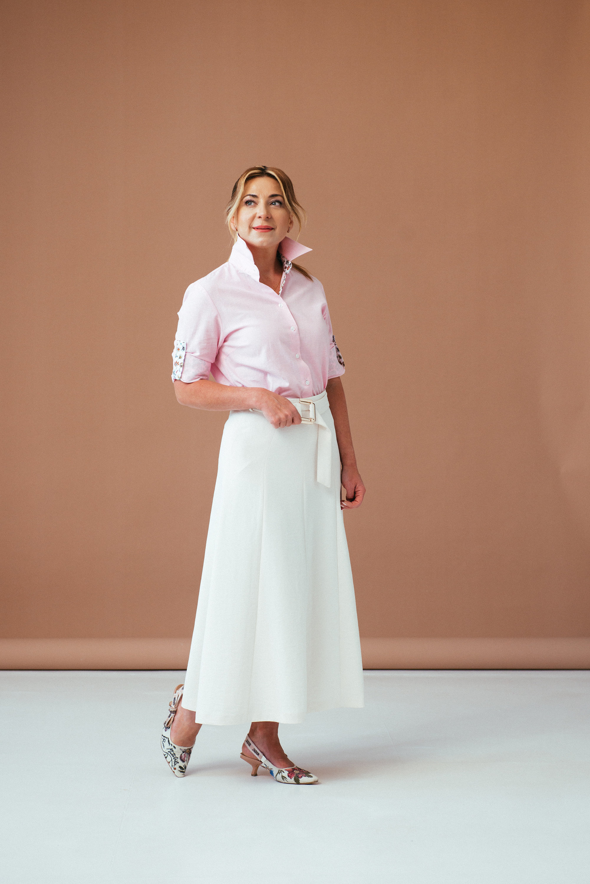 Roze linnen button up shirt dames linnen blouse roze linnen
