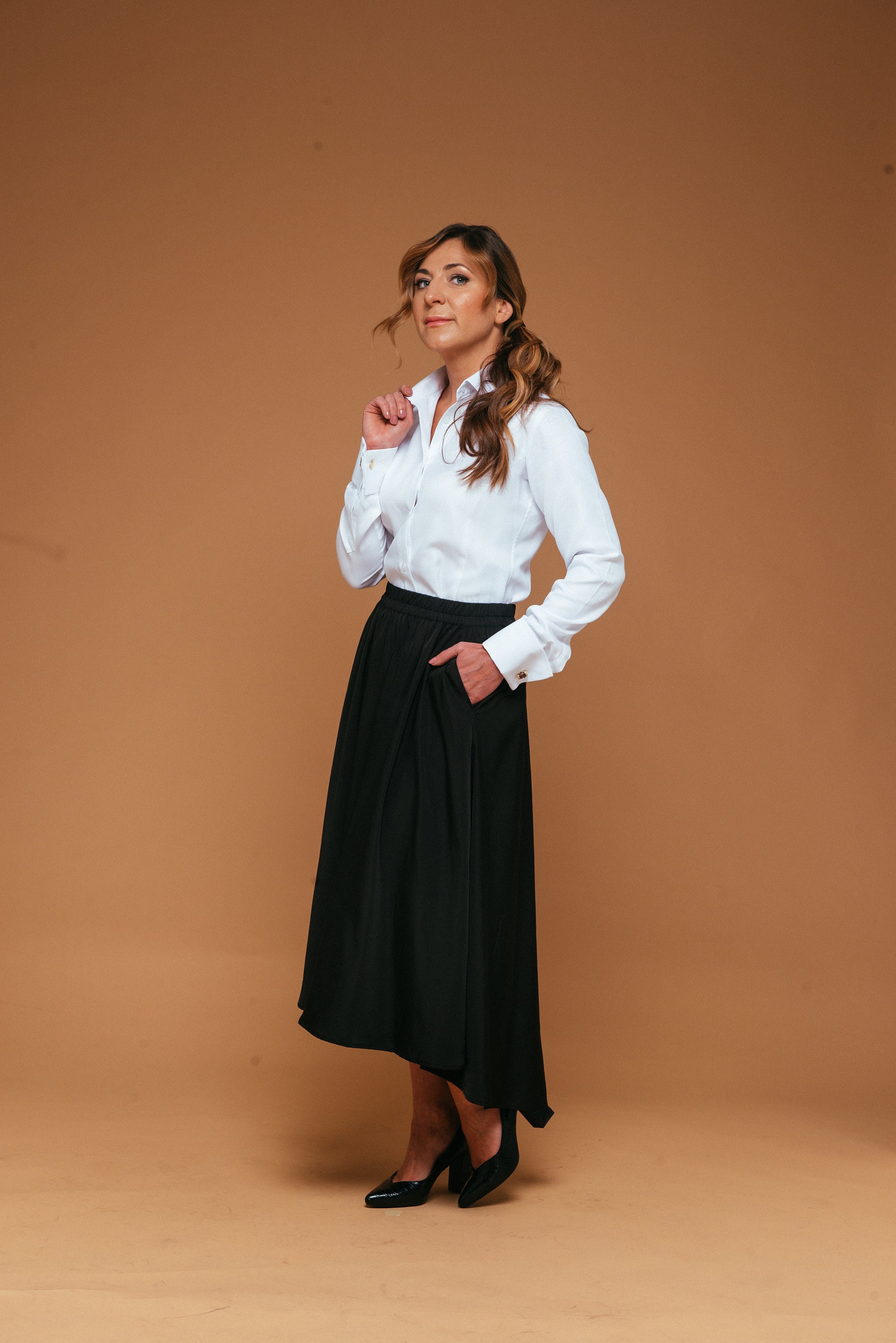 White Blouse. White Button Down Shirt 