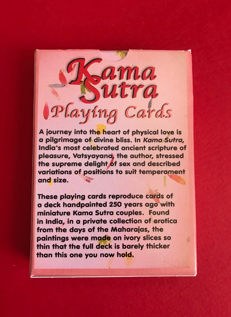 Kama Sutra Playing Cards Deck Great for Art Projects Crafts | Etsy