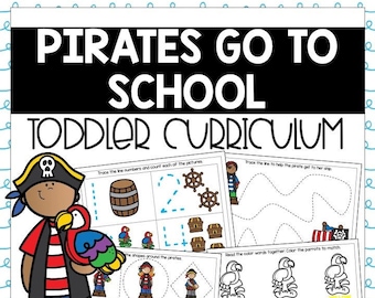 Pirates Go to School Toddler Book Companion - tot school - pirates go to school - toddler curriculum - preschool - home preschool