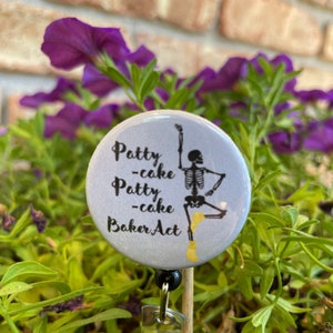 Patty Cake Badge Reel | Nurse Badge Reel | Funny Badge Reel | Nurse Humor | Healthcare Badge Reel | Mental Health Humor | Grippy Sock Humor