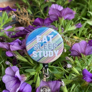 Eat Sleep Study Badge Reel | Nurse Badge Reel | Funny Badge Reel | Nurse Humor | Nursing Student