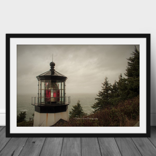 Oregon Lighthouse, Cape Meares Lighthouse, Pacific Ocean, Ocean, Nautical, Pacific Northwest, Oregon, Photo, Photograph, Lighthouse Photo