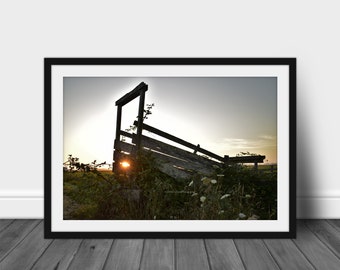 Clearance, Sale, Sunset Photograph, Farm Photo, Livestock Chute Photograph, Livestock Photo, Livestock Chute, Cattle Chute, California Photo