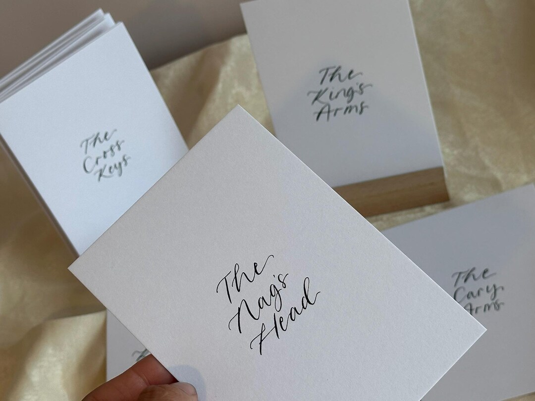 Calligraphy Wedding Table Name: A5 A6 A7 Handwritten Wedding Table ...