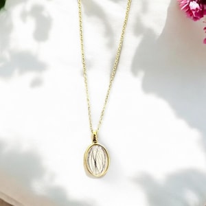Lock of Hair Keepsake Yellow Gold-Plated Stainless Steel, Baby Hair Keepsake, Hair Jewelry, Pet Fur Jewelry (HAIR SHIPPING REQUIRED)