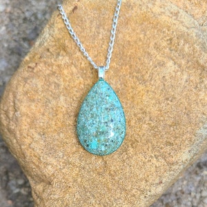 Cremation Large 30mm x 20mm Teardrop Necklace Stainless steel, Sterling Silver, Pet Cremation Jewelry (Ash shipping required)