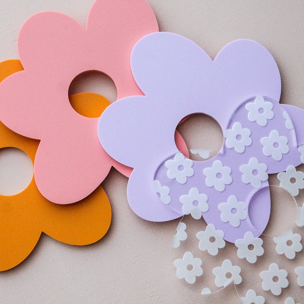 Pastel spring flower acrylic coasters