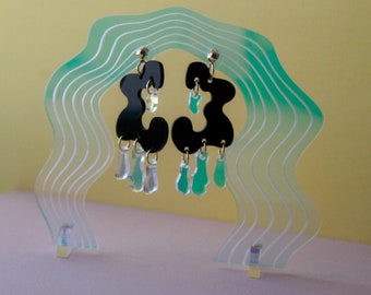 READ DESCRIPTION* Squiggle arch stand #2, acrylic, market earring display stand