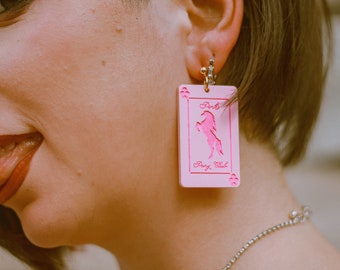 Pink Pony Club acrylic earrings- Chappell Roan collection