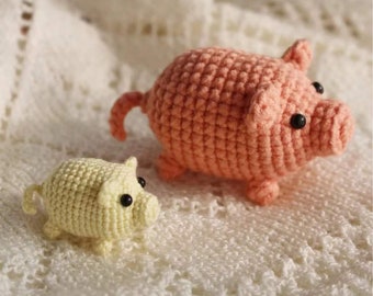 Mini Crochet Animals Pig Amigurumi Pattern— CROCHET PDF PATTERNS