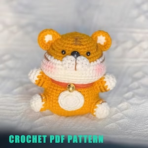 Mini Animals Fat Tiger Crochet Pattern Amigurumi Small Cute Tiger Crochet Toy Keychain —— Crochet PDF Patterns