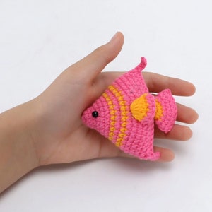 Mini animals Tropical Fish crochet pattern Amigurumi small Tropical Fish crochet toy keychain crochet pdf pattern