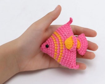 Mini animals Tropical Fish crochet pattern Amigurumi small Tropical Fish crochet toy keychain crochet pdf pattern