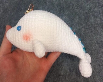 Mini Crochet Animals Cute Dolphin Amigurumi Key Chain— CROCHET PDF PATTERNS