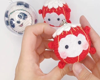 Mini Animals Bing Dwen Dwen and Shuey Rhon Rhon Crochet Pattern Amigurumi Small Panda Crochet Toy Keychain Crochet PDF Patterns