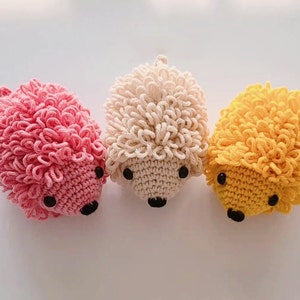 Mini animals Hedgehog crochet pattern Amigurumi small Hedgehog crochet toy keychain crochet pdf pattern