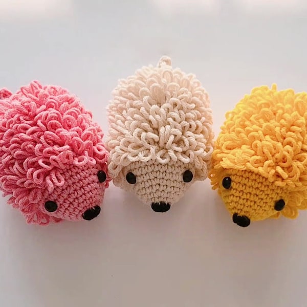 Mini animals Hedgehog crochet pattern Amigurumi small Hedgehog crochet toy keychain crochet pdf pattern