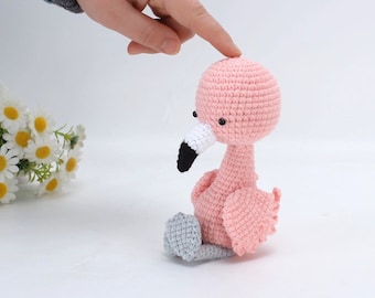 Mini Crochet Animals Cute Flamingos Key Chain— CROCHET PDF PATTERNS