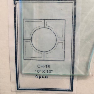 CH18 10&quot; X 10&quot; (4) Pieces Clear Bevel Cluster Design